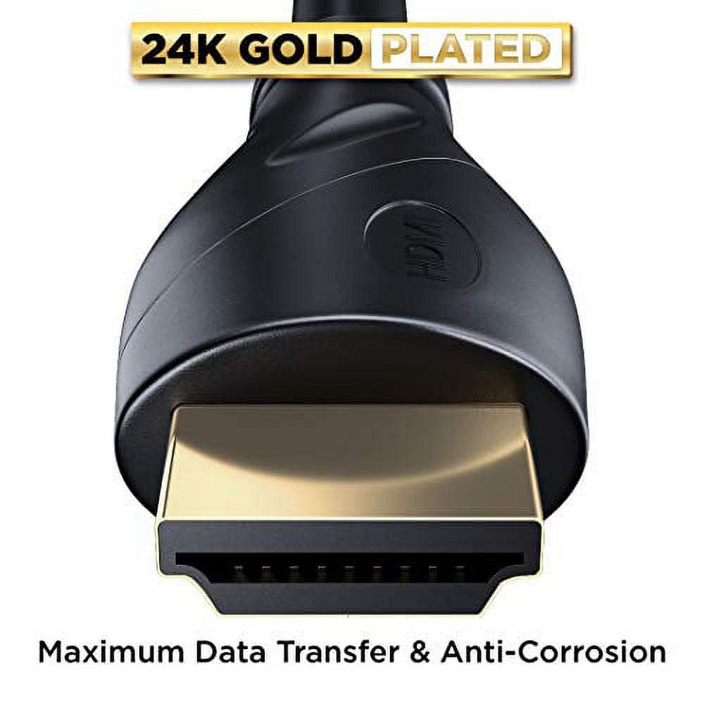 PowerBear 4K HDMI Cable for TV, Braided Nylon and Gold Connectors HDMI Cord, 4k @ 60hz, Ultra HD, 2K, 1080p, ARC and CL3 Rated for Laptop, Monitor, Ps5, Ps4, Xbox One, and Apple TV, 50 feet, 1 Pack