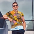 thumbnail image 3 of Kdxio Animals on Noah's Ark1 Print Men's Short Sleeve Polo Shirt,Midweight Men's Shirt, 3 of 6