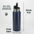 thumbnail image 6 of Ozizo Thermos for Water, 1 Liter Insulated Stainless Steel Bottle with Flip Top Lid, Leakproof Double Wall, Wide Mouth Design, 6 of 7