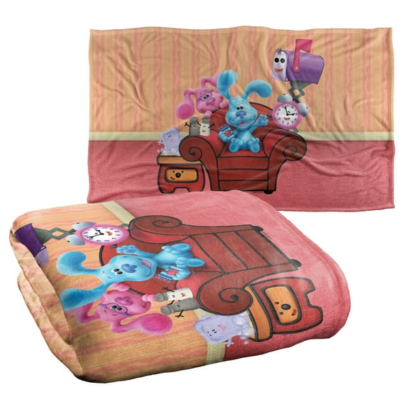 Blues Clues Blanket, 36"x58" Blue's Clues Character Group Silky Touch Super Soft Throw Blanket
