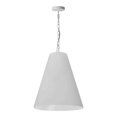 thumbnail image 1 of Dainolite Anaya Moyen 1-Light 100W Tissu Pendentif en Blanc Mat, 1 of 2