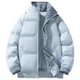 thumbnail image 2 of FDGIU Men's Quilted Puffer Coat, Stand Collar Thickened Winter Jacket, Thermal Insulated Windproof Parka for Men, 2 of 4