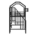 thumbnail image 5 of Twin Metal Loft Bed with Roof Design and a Storage Box, Metal Loft Bed Frame with Stairs & Safety Guardrail, Versatile High Loft Bed with Space Saving Design for Teens Adults, 5 of 9
