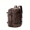 thumbnail image 5 of Stylish Men's PU Leather Backpack - Large Capacity, Double Shoulder, Business Trip Ready!, 5 of 5