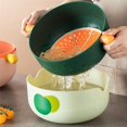 thumbnail image 4 of Double-layer Drain Basket With Handle Kitchen Wash Basket Wash Fruits Vegetables Filter, 4 of 5