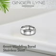 thumbnail image 2 of 6mm Stainless Steel Wedding Band Ring Women Men Ginger Lyne Collection, 2 of 5