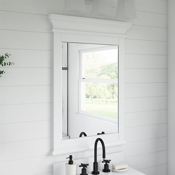 Dhp Monteray Beach 24 Inch Bathroom Mirror White Com Dhp Monteray Beach 24 Inch Bathroom, Beachy Bath Mirrors
