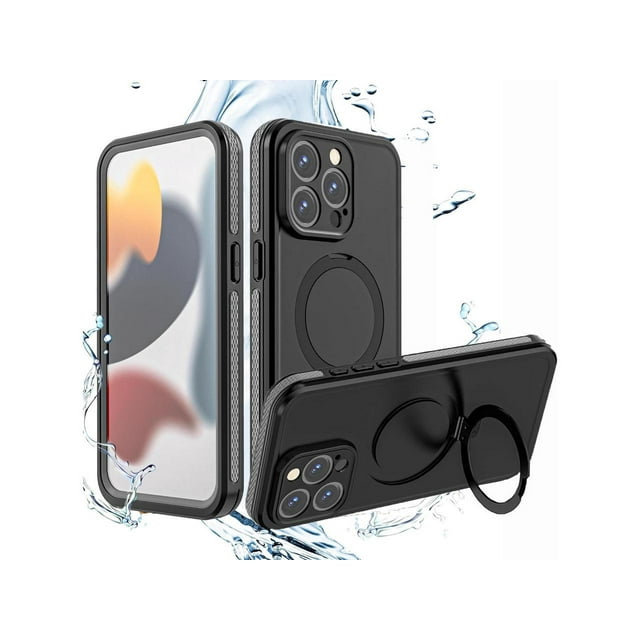 for iPhone 15 Pro Max Waterproof Case with Stand Compatible with MagSafe, Full Body Magnetic IP69 Underwater Case Built-in Screen Protector Military Grade Shockproof Case for Men Women