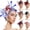 Blue, variant on Fascinators Hats for Women Helii Summer Elegant Flower Mesh Lace Hat Headband Hair Clip Pillbox for Tea Party Cocktail Ball Wedding Church Fashion