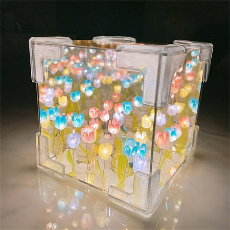 

Rkwlnn Bedroom Lights on Sale Diy Three-Dimensional Night Light Sea of Flowers Package to Send Girlfriend Girlfriend Gift Need to Be Manually Made Non-Finished Products