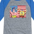 thumbnail image 3 of SpongeBob SquarePants - Patrick Sparkers Flag - Toddler & Youth Raglan Graphic T-Shirt, 3 of 5