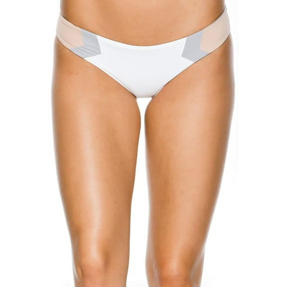 LSpace Women's Color Block Barracuda Reversible Bikini Bottom White Size L