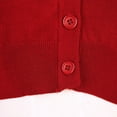 thumbnail image 6 of Urban CoCo Women's 3/4 Sleeve V-Neck Cropped Cardigan (Red, L), 6 of 6