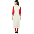 thumbnail image 4 of Kurti Unie Ethnique de Designer à Boutons, Haut en Rayonne, Kurta, Tunique pour Femme, Robe Décontractée, 4 of 4