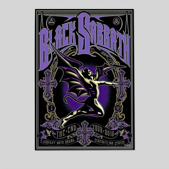 2016 BLACK SABBATH concert Poster wall art print Size 24''x36'' - Kiloa