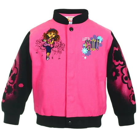 Girl's Dora Best Friends Snap-Up Jacket (Best Varsity Jacket Design)