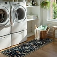 thumbnail image 5 of Moynesa 2'x6' Insect Runner Rug Washable Kitchen Runner Rug Vintage Botanical Bug Accent Runner for ‎Hallway Laundry ‎Bathroom Bedroom Entryway Stain Resistant Non Slip, Black, 5 of 11