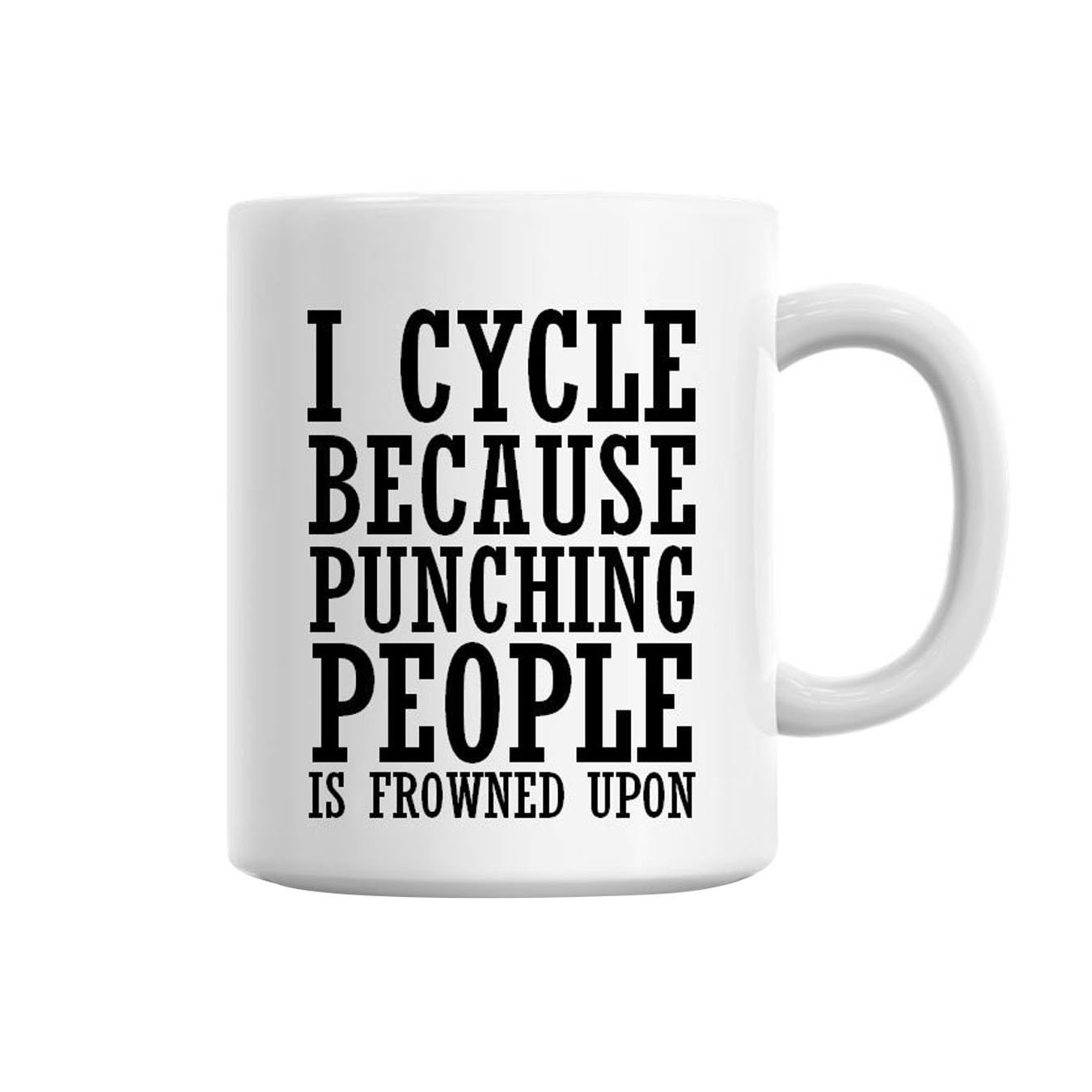 "I Play Hockey Because Punching People Is Frowned Upon" Funny Ceramic Mug - Novelty Hockey Gift