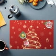 thumbnail image 6 of 1pc Christmas Snowflake Placemats for Christmas Decorations, Durable Beautiful Table Mats for Xmas Party Kitchen Dining Decoration 17.71x12.59 Inch Red, 6 of 6