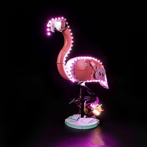 ‌LED Light Compatible with Legos 31170 Building Set, LED Light Kit for Legos 31170 Wildlife: Pink flamingo Building Toy, Only Decoration Lights, No Building Model Kit
