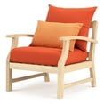 thumbnail image 3 of RST Brands Kooper 2 Piece Acacia Wood Outdoor Club Chairs - Tikka Orange, 3 of 7
