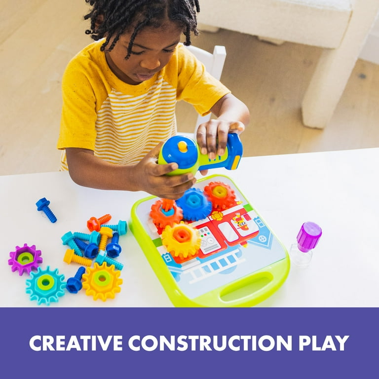 Educational Insights Design & Drill BrightWorks - Kids Light-Up Drill Set With 80 Bolts, STEM Toy For Ages 3+