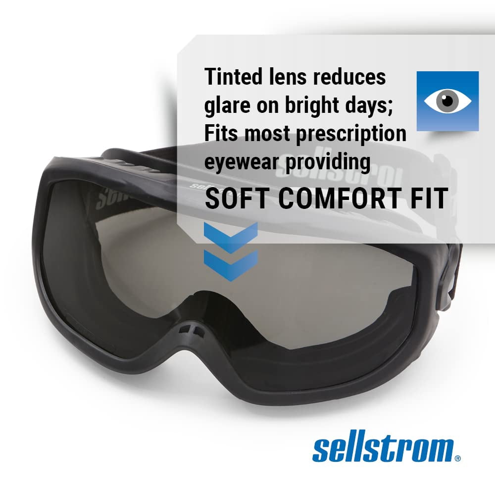 Sellstrom Safety Goggle - ODYSSEY Series - Smoke Lens - Anti-Fog - Heat Resistant Wildland FireFirefighting - Single Lens Model