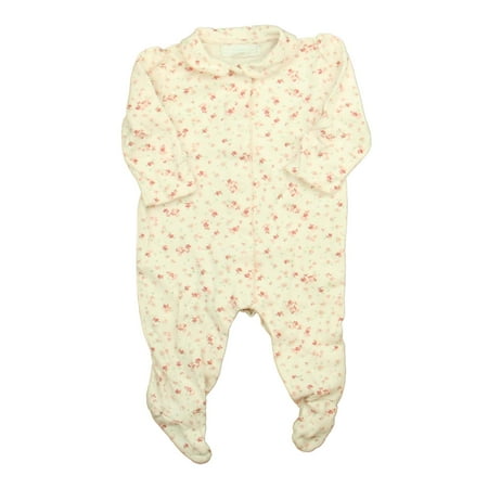 

Pre-owned The Litte White Company Girls Pink Floral Long Sleeve Outfit size: 0-3 Months