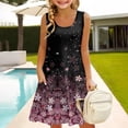 thumbnail image 2 of XXWXYD Girls Summer Flowy Tiered Maxi Dress | Sleeveless Crewneck A-Line Beach 𝖲undress with Pockets | Casual Tank Dress for Kids Swim Cover Up, 2 of 8
