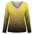 thumbnail image 4 of oqasdz Womens Sweatshirt Long Sleeve V Neck with Shoulder Drop Neckline Featuring Digital Print Design Durable Soft Casual Dailywear, 4 of 5