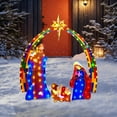 thumbnail image 6 of Outdoor Nativity Scene Set, Lighted Mini Christmas Table Decor, Nativity Scene Decoration for Holiday Winter Lawn, Garden & Indoor Display, 6 of 8