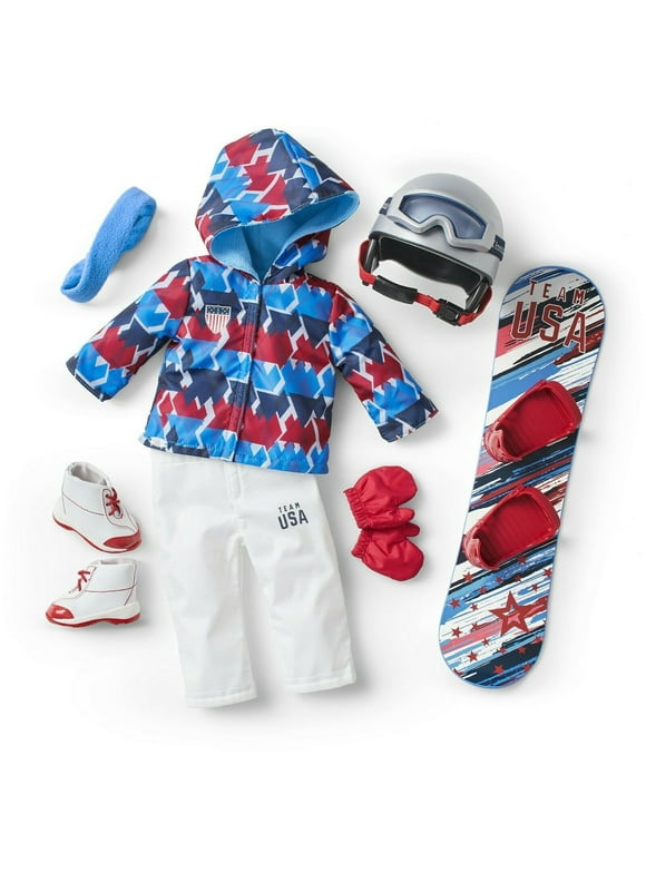 American Girl Team USA Snowboarding Olympics Clothes Outfit Set for 18" Dolls (Doll Sold Separately)