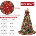 thumbnail image 4 of Black Gold Christmas Tree Skirt, 48 Inches Lace-up Golden Snowflake Xmas Tree Skirt, New Year 2026 Winter Holiday Party Indoor Decoration Home Decor, 4 of 6