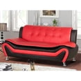 thumbnail image 3 of 2 Piece Living Room Set with 2 Tone Sofa and Loveseat in Black/Red, 3 of 5