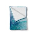 thumbnail image 2 of Spires Soft Flannel Fleece Throw Blanket, Modern Creative Computer Art Design Psychedelic Style Alternate Shapes Image, Cozy Plush for Indoor and Outdoor Use, 50" x 60", Teal Blue, by Ambesonne, 2 of 6