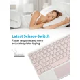 thumbnail image 2 of 10 Inch Rechargeable Wireless Bluetooth Touchpad Keyboard - Thin & Portable, Compatible with iPad, iOS, Android, Windows, Long Battery Life pink, 2 of 5
