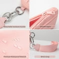 thumbnail image 4 of Surpdew Wristlet Keychain Wallets For Women Rfid Blocking Credit Card Holder Small Zipper Coin Purse Change Pouch With Id Window And Detachable Wrist Strap, Portable Organizer Keychain Wallet White, 4 of 9