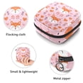 thumbnail image 3 of Sanitary Napkin Storage Bag for Girls Women, Portable First Period Pads Bag Tampons Holder Girls Travel Makeup Bag, Large Capacity Cute Animals Fox Face with Hearts Pattern, 3 of 6