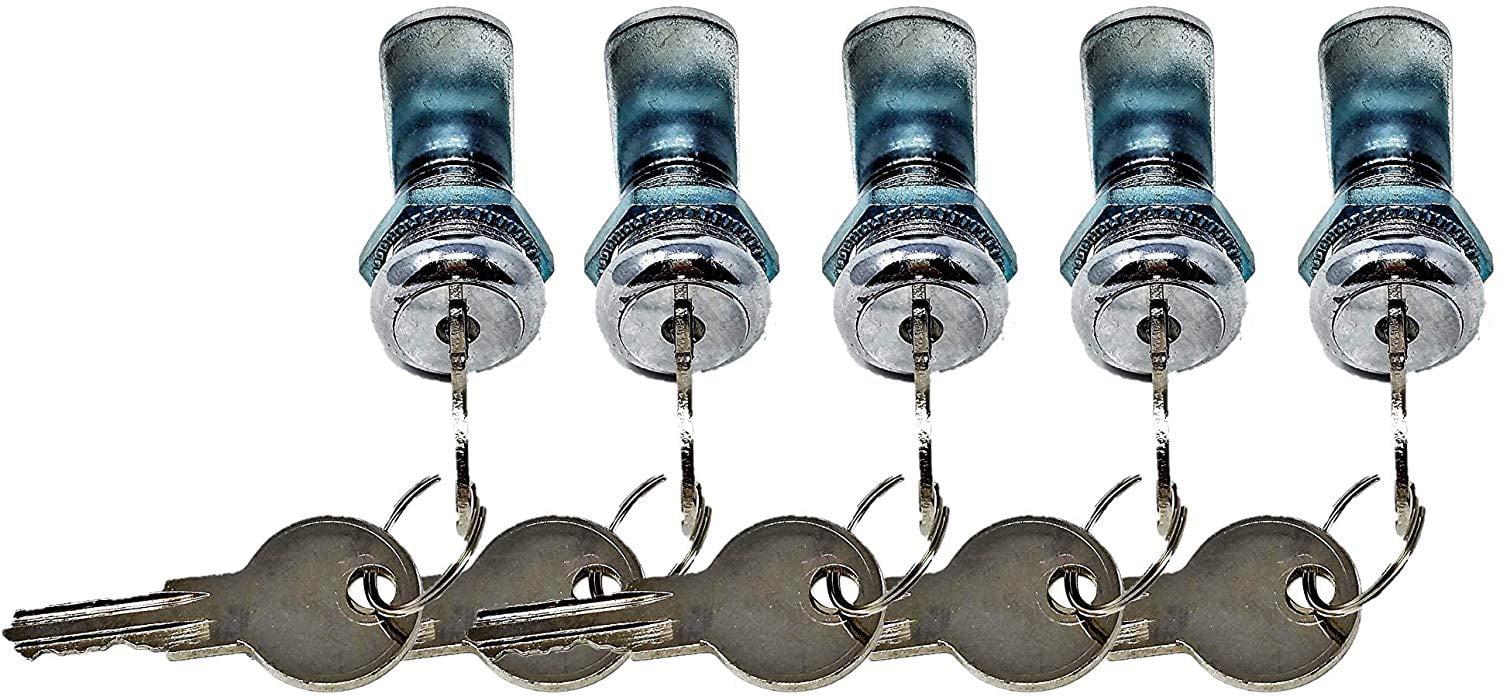 RV Door CamLock Cabinet Keyed Cam locks Pack of 5 Keyed Alike lock drawer 
