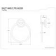 thumbnail image 2 of Kingston Brass Milano 6" Towel Ring, 2 of 2