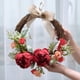 thumbnail image 5 of Toystoory Guirnalda de puerta, flor artificial, simulación de ratán, guirnalda para colgar en la pared, accesorios de fotografía para fiesta Decoración del hogar  rojo diámetro 26 cm, 5 of 6