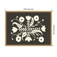 thumbnail image 5 of Kate and Laurel Framed Canvas Wall Art Print Aurelia Black Cream 012 by Vicky Yorke, 24 x 18 Sylvie Natural Frame, Vintage, Abstract Art for Wall Decor, 5 of 8