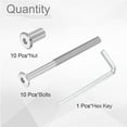 thumbnail image 3 of Uxcell 10Sets M8x90mm Hex Drive Socket Cap Bolt M8*18mm Nuts with M5 Hex Wrench Silver, 3 of 7