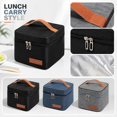 thumbnail image 2 of Work Lunch Bag Insulated Lunch Tote Bag Leakproof Waterproof Oxford Fabric Square Shape Meal Prep Bag for Work Picnic, Great Gift for Men Gift for Women, 2 of 6