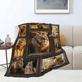 thumbnail image 3 of Lion Blanket Animal Throw Blanket Cozy Fleece Flannel Bedding German Lion Gifts for Men Women Boys Girls Lovers Adult Stuff Plush for Couch Sofa Bed Decor Lion, 3 of 7