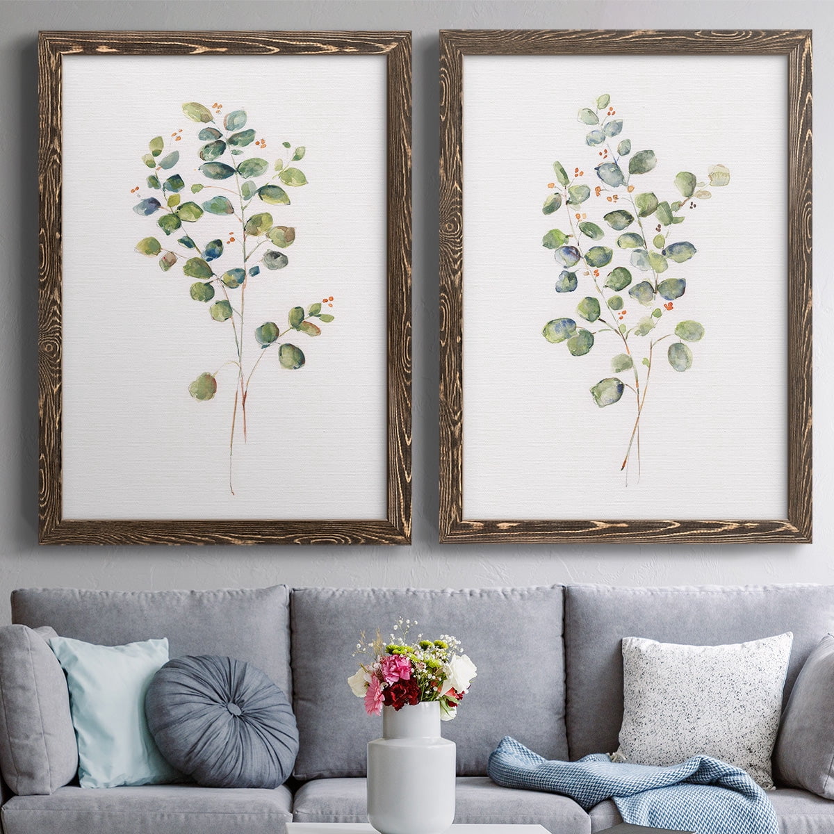 Eucalyptus I - Premium Framed Canvas 2 Piece Set - Ready to Hang