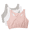 Blushing Rose/ White/ Heather Grey, variant on Fruit of the Loom Women's Racerback Style Cotton Sports Bra, 3-Pack, Style-9012