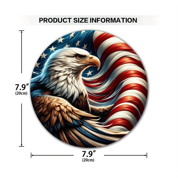Orangide Patriotic Door Hanger Wooden American Flag Independence Day Decoration for Front Door Porch Welcome Sign, Summer 4th of July Home and Outdoor Festive Decor