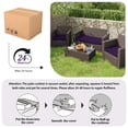thumbnail image 3 of Snubbull 3 Pack Loveseat Cushion Set, 36" x 18" x 3" Waterproof Outdoor Chair Replacement Cushions for 4-Seater Wicker Rattan Patio Furniture, Purple, 3 of 6