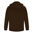 thumbnail image 7 of Momasggi Quarter Zip Hoodies for Men Big and Tall Athletic Hooded Sweatshirt Oversized Drawstring Long Sleeve Pullover Tops with Pockets Brown XL, 7 of 7